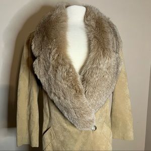 Ernst Strauss | Vintage Ultrasuede Coat with Removable Fur Collar
